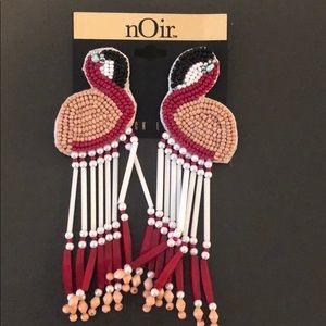 Noir Flamingo Earrings NWT
